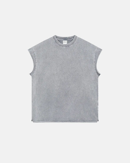 Distressed Wash Tank Top | LCDEGO Streetwear