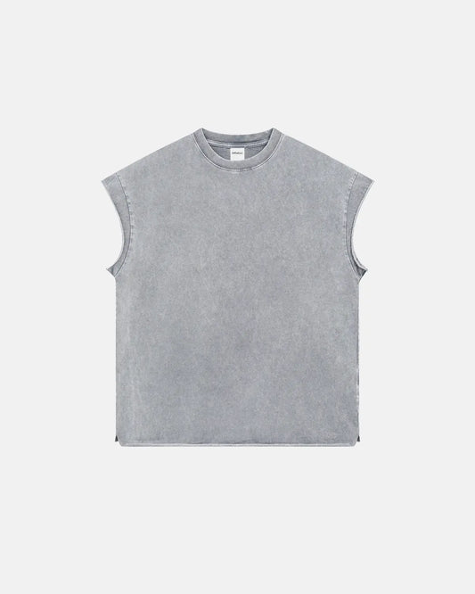 Distressed Wash Tank Top | LCDEGO Streetwear