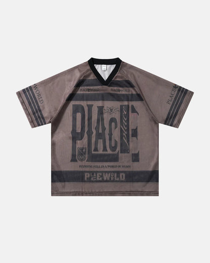 Oversized Letter Mesh Jersey | LCDEGO Streetwear