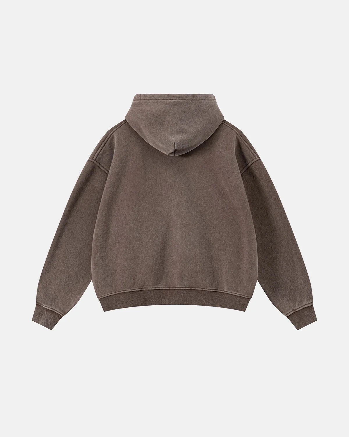Vintage Washed Fleece Boxy Zip Hoodie | LCDEGO Streetwear