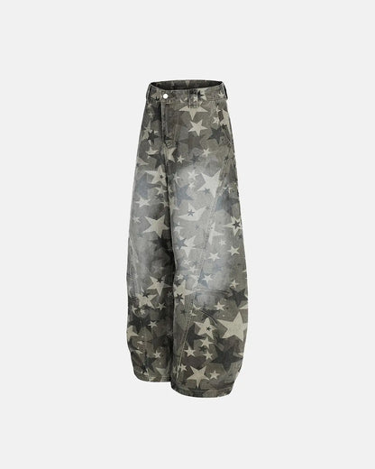 Full Printing Star Camo Baggy Jeans | LCDEGO Streetwear