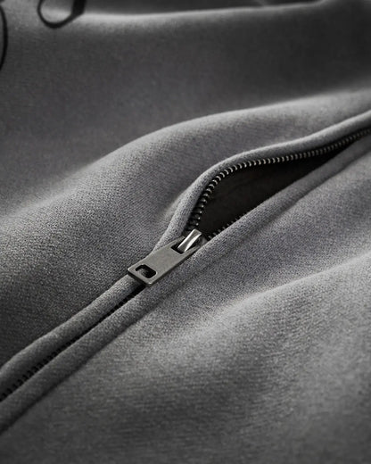 Acid Wash Zip Up Hoodies | LCDEGO Streetwear