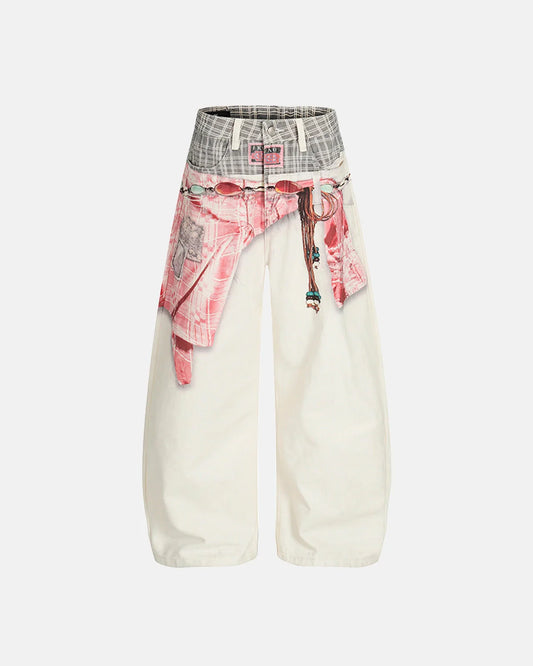 Digital Printing Baggy Jeans | LCDEGO Streetwear