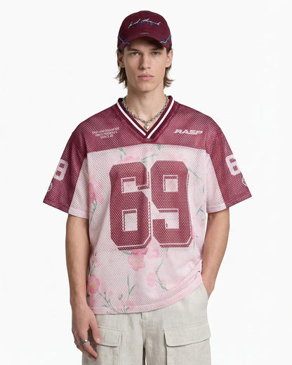 Floral Digital Print Mesh Jersey | LCDEGO Streetwear