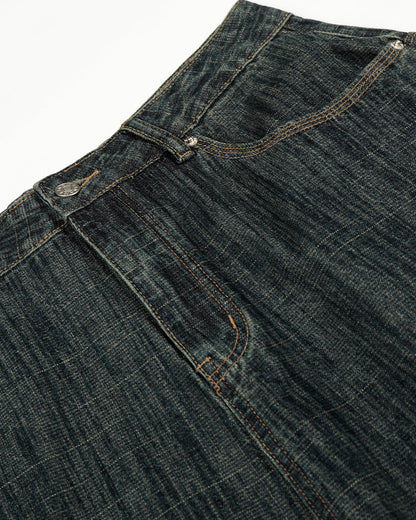 Cinch Back Bamboo Weave Jeans | LCDEGO Streetwear