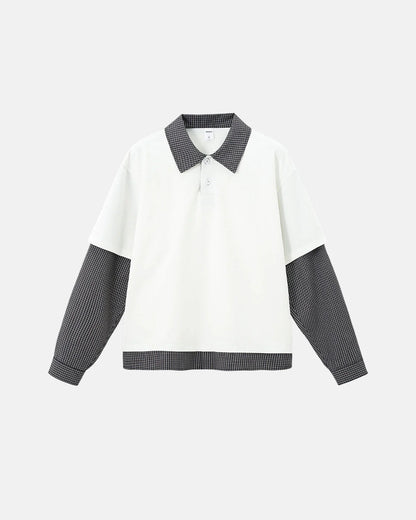 Plaid Patchwork Preppy Tees | LCDEGO Streetwear