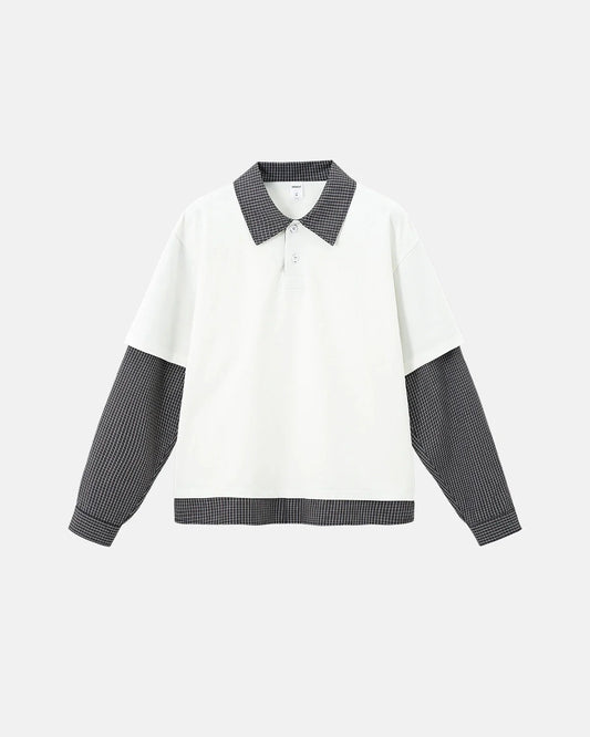 Plaid Patchwork Preppy Tees | LCDEGO Streetwear