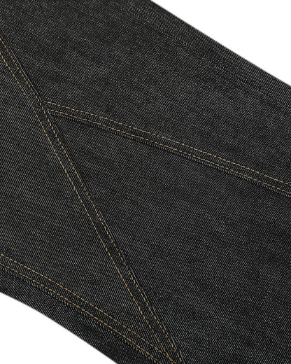 Asymmetric Buttons Bootcut Jeans | LCDEGO Streetwear