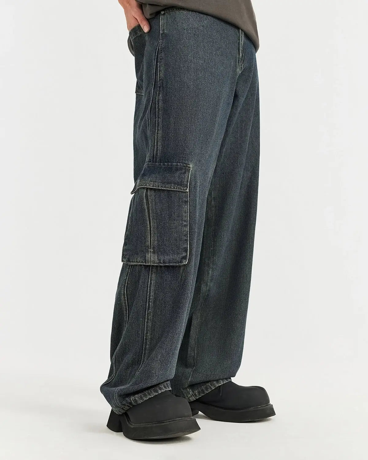Multi Pockets Cargo Baggy Jeans | LCDEGO Streetwear