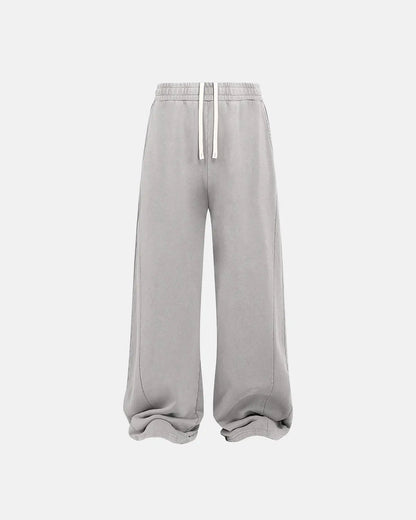 Acid Wash Stitching Straight Leg Sweatpant | LCDEGO Streetwear