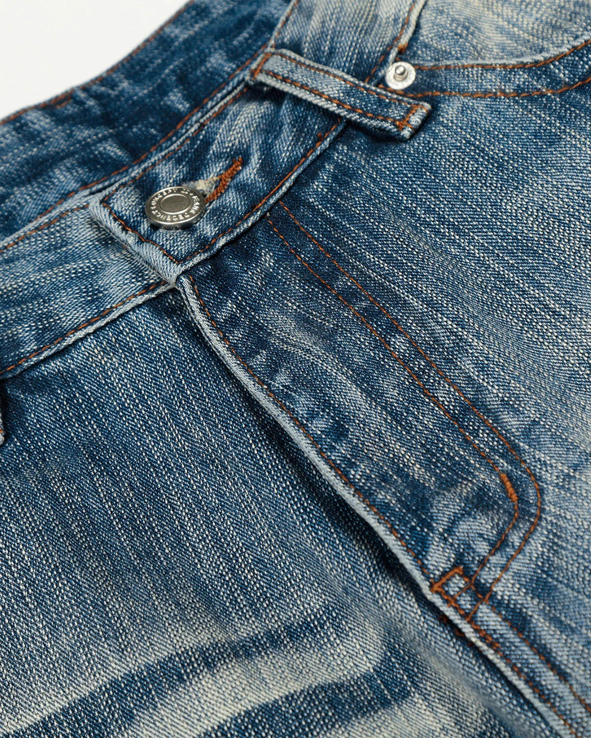 Acid Wash Whisker Bamboo Weave Jeans | LCDEGO Streetwear