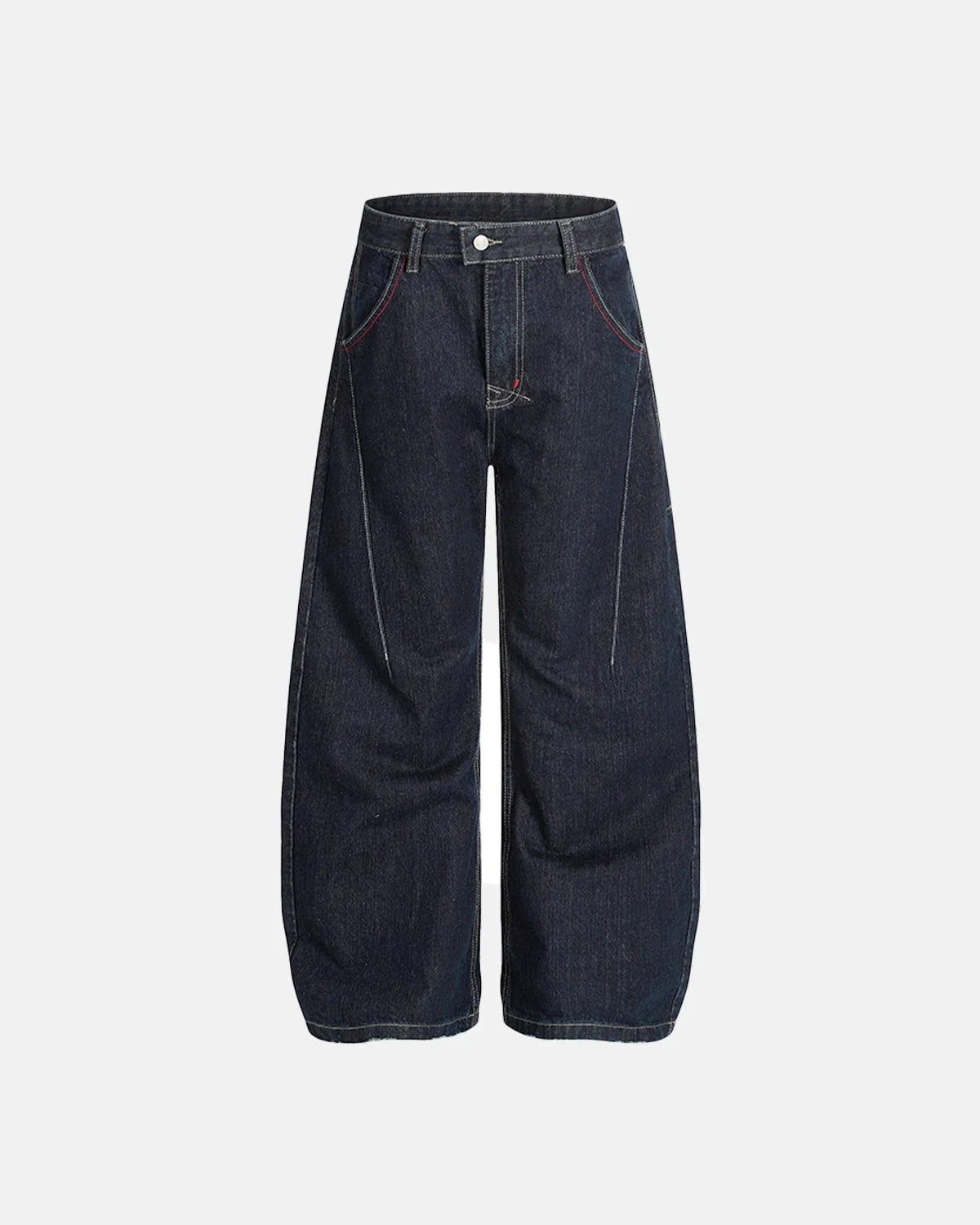 Raw Blue Deconstructed Baggy Jeans | LCDEGO Streetwear