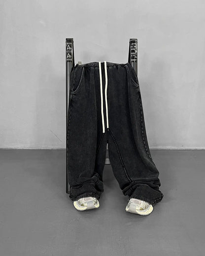 Straight Leg Acid Wash Sweatpant | LCDEGO Streetwear