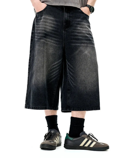 Washed Baggy Longline Jorts | LCDEGO Streetwear