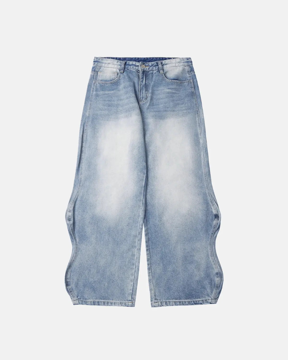 LCDEGO Wave Washed Baggy Jeans