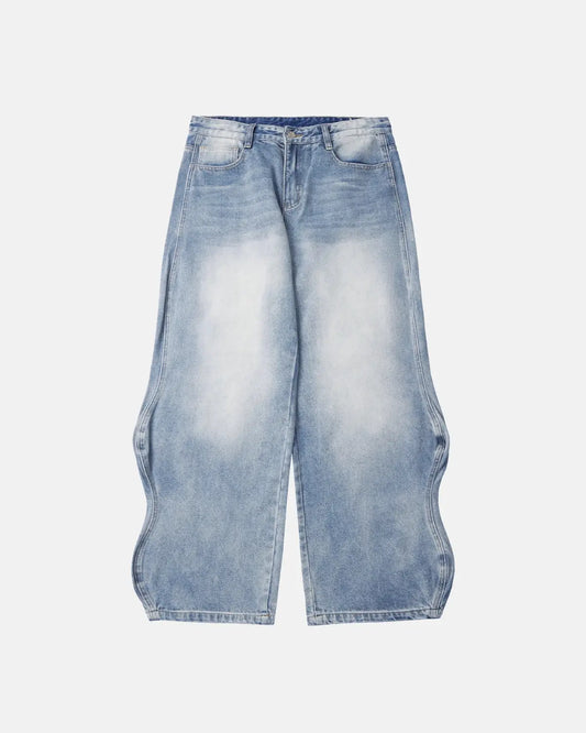 LCDEGO Wave Washed Baggy Jeans