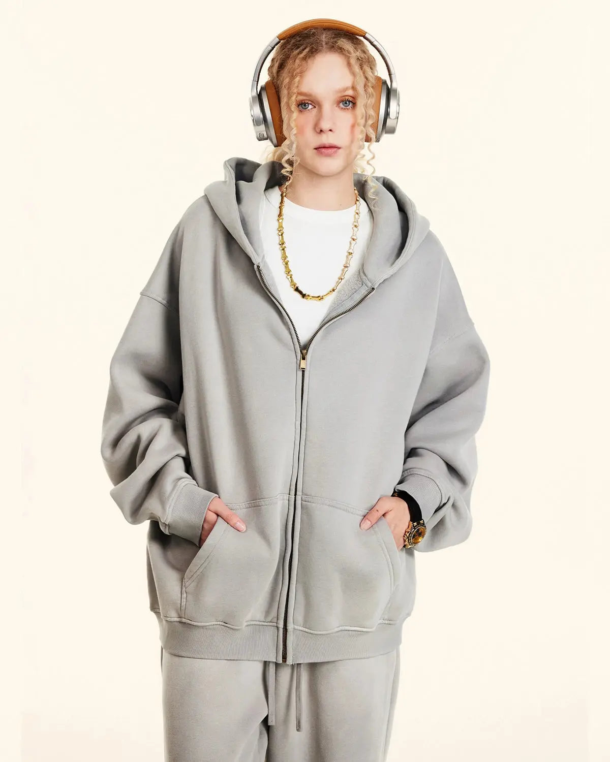 Acid Washed Zip Up Hoodies | LCDEGO Streetwear