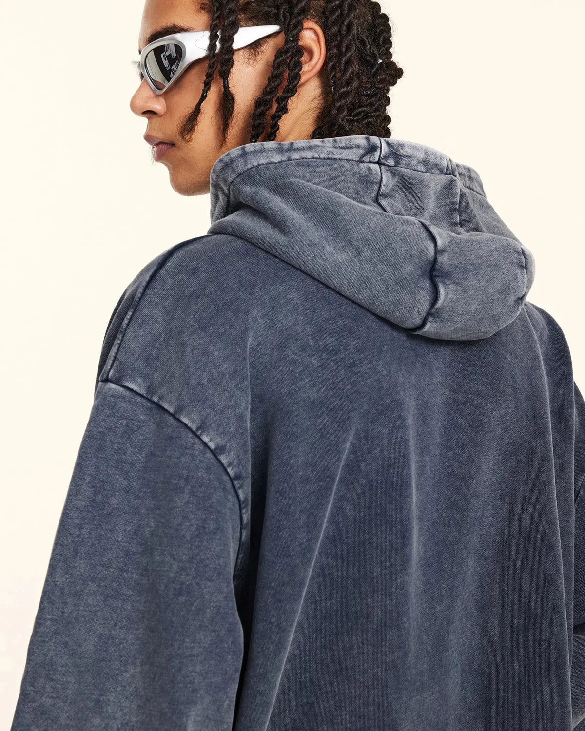 Acid Washed French Terry Hoodies | LCDEGO Streetwear