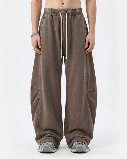 Distressed Acid Washed Barrel Sweatpant | LCDEGO Streetwear