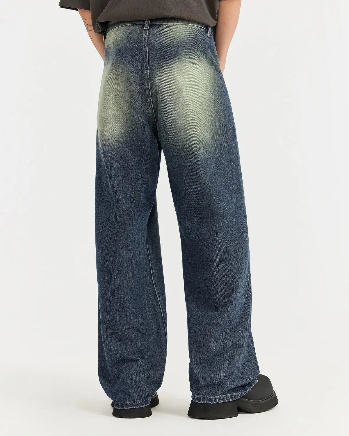 Monkey Washed Baggy Jeans | LCDEGO Streetwear