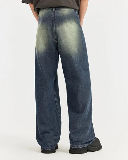 Monkey Washed Baggy Jeans | LCDEGO Streetwear