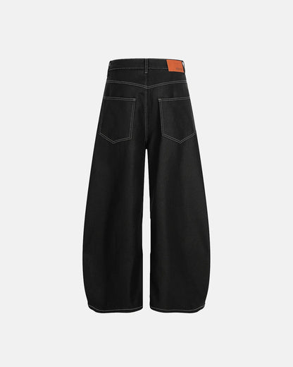 Stitching Deconstructed Barrel Jeans | LCDEGO Streetwear