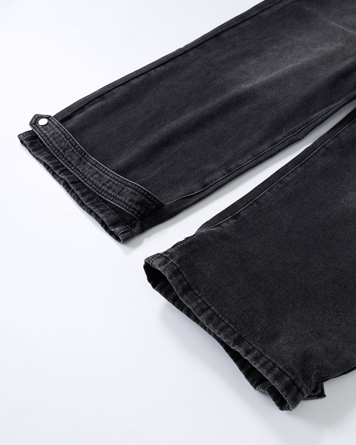Whiskered Rhinestone Baggy Denim Jeans | LCDEGO Streetwear
