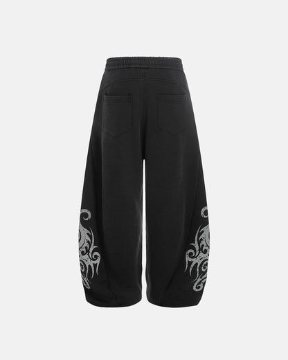 Washed Distressed Barrel Sweatpants | LCDEGO Streetwear