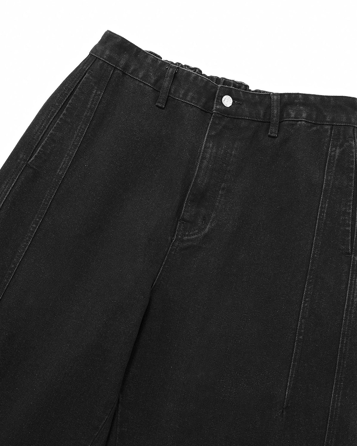 Acid Washed Black Barrel Jeans | LCDEGO Streetwear