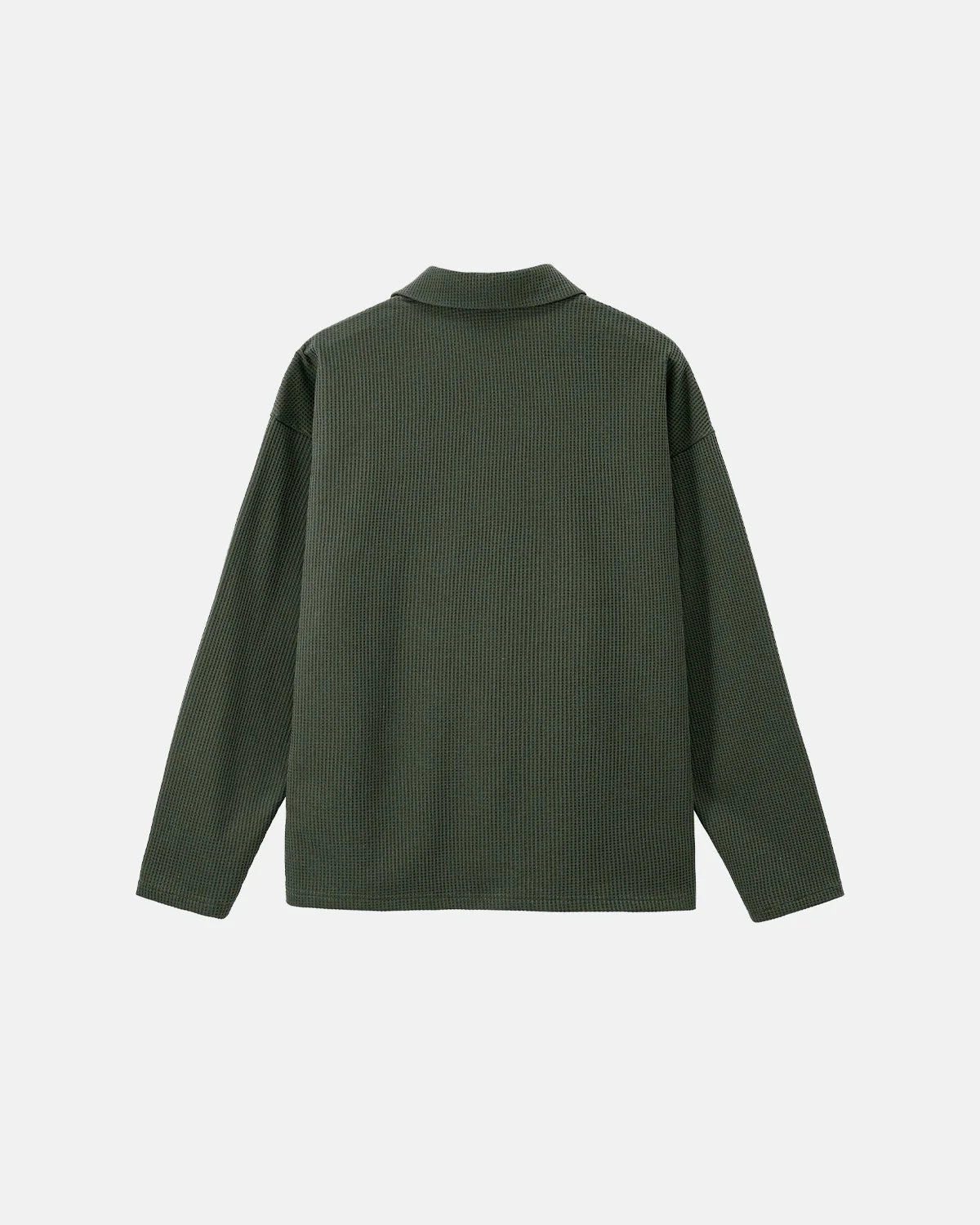 Waffle Long Sleeve Polo Shirts | LCDEGO Streetwear