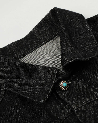 Raw Clasp Denim Jacket | LCDEGO Streetwear