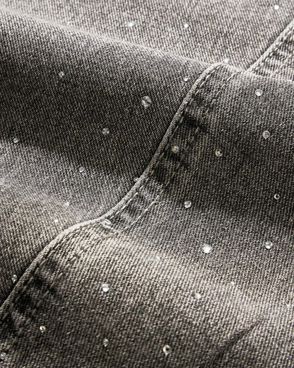 Rhinestone Washed Barrel Jeans| LCDEGO Streetwear