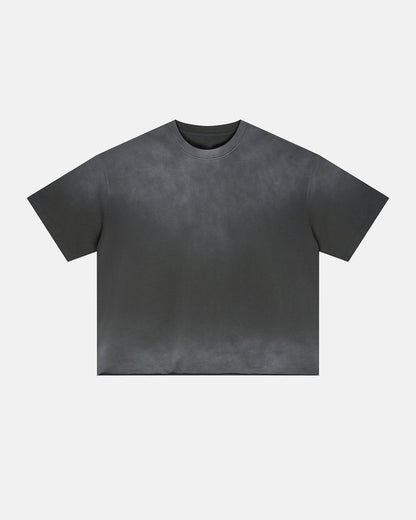 Monkey Washed Boxy Cropped T-Shirt | LCDEGO Streetwear