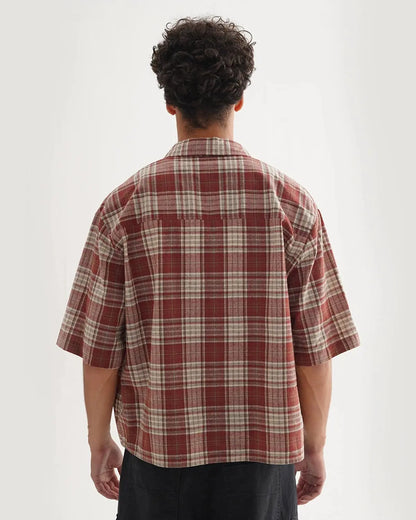 Boxy Fit Plaid Shirts | LCDEGO Streetwear
