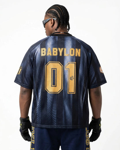 Gradient Pattern Mesh Jersey | LCDEGO Streetwear