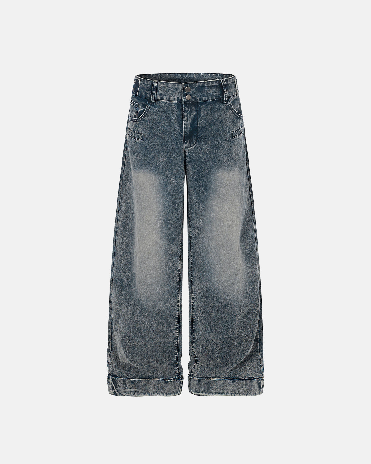 Retro Washed Wide Leg Baggy Jeans | LCDEGO Streetwear