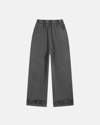 Ripped Acid Wash Sweatpant | LCDEGO Streetwear
