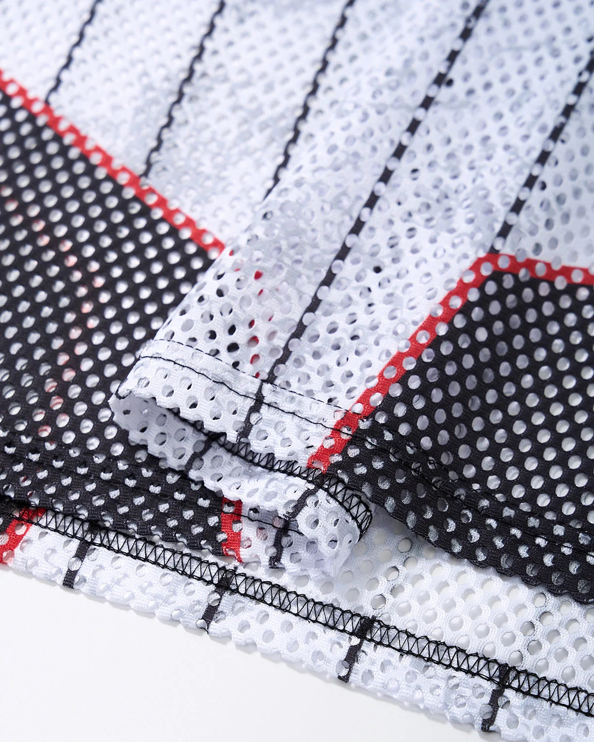 Pinstripe Colorblock Mesh Jersey | LCDEGO Streetwear