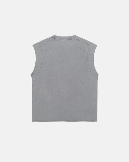 Stitching  Acid Wash Tank Tops  | LCDEGO Streetwear
