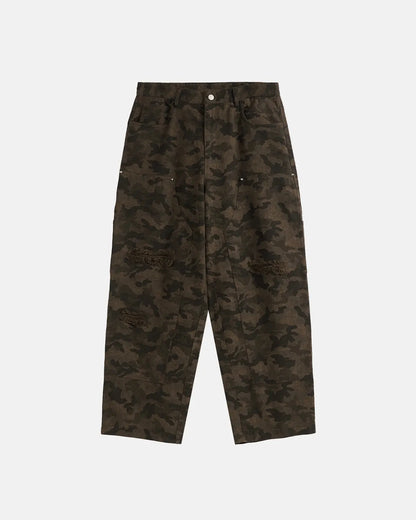 Camo Ripped Cargo Pants | LCDEGO Streetwear