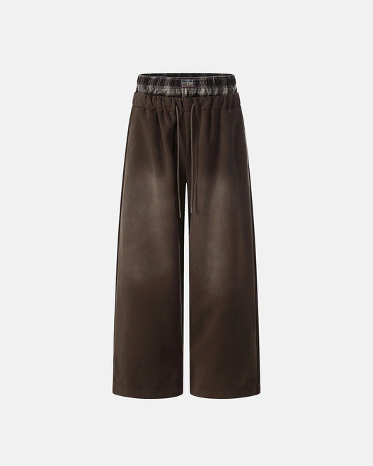 Appliqu¨¦ Embroidery Washed Baggy Sweatpant | LCDEGO Streetwear