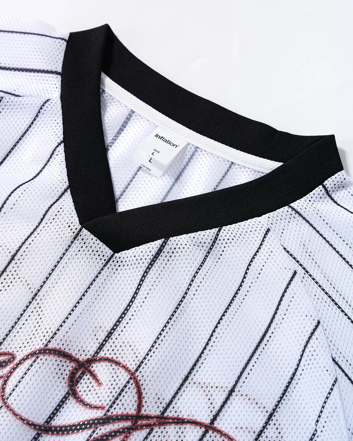 Pinstripe Number Mesh Jersey | LCDEGO Streetwear