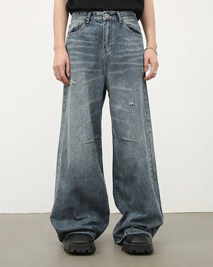 LCDEGO Ripped Washed Denim Jeans