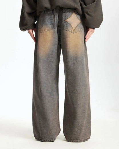 90s Grunge Revival Denim Jeans | LCDEGO Streetwear