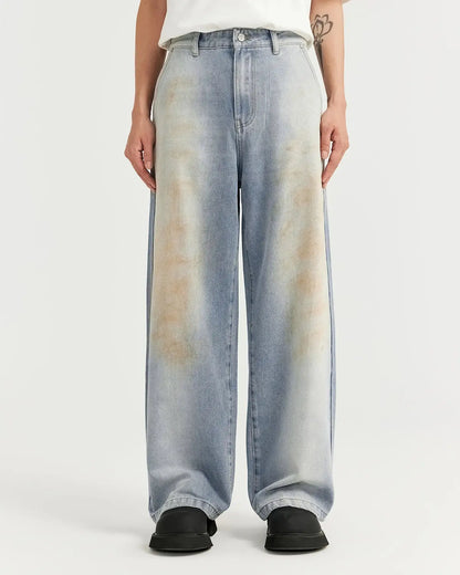 Mud Washed Baggy Jeans | LCDEGO Streetwear