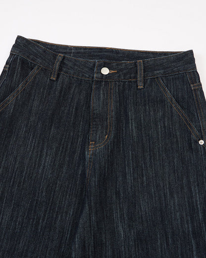 Dark Indigo Wide Bootcut Jeans | LCDEGO Streetwear