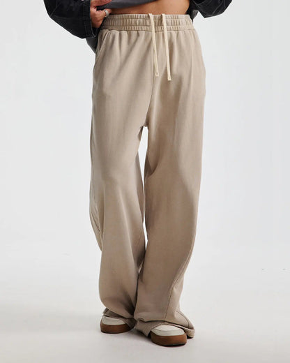 Acid Wash Stitching Straight Leg Sweatpant | LCDEGO Streetwear