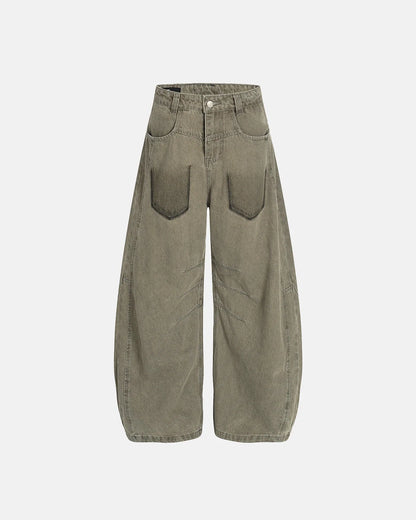Deconstructed Cargo Baggy Jeans | LCDEGO Streetwear