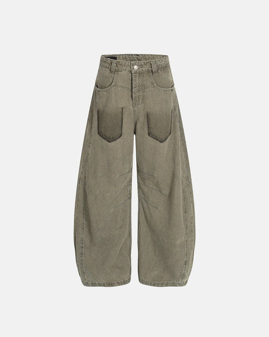 Deconstructed Cargo Baggy Jeans | LCDEGO Streetwear