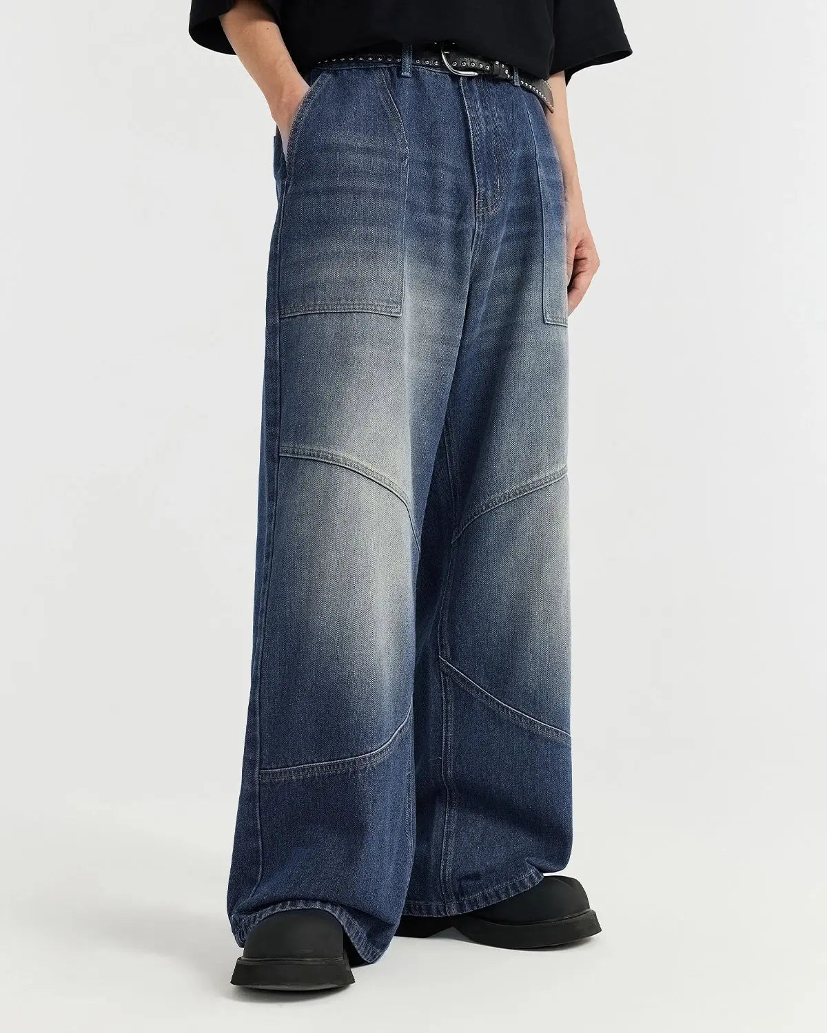 LCDEGO Washed Baggy Jeans